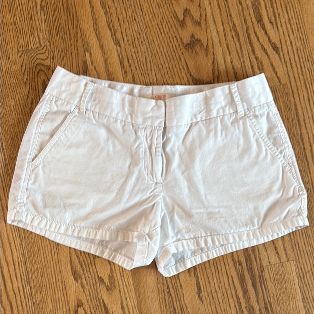 J, Crew Women's White Chino Shorts
